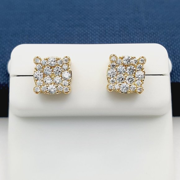 14K Gold Plated Cubic Zircon Earrings, INUS1BR318
